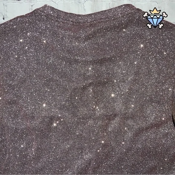 SHEIN MEN CROPPED GLITTER TANK TOP SIZE LARGE STREETWEAR FESTIVAL WEAR - Picture 5 of 6